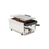 Image de Barbecue à Gaz avec Pierre Volcanique et Grille Inoxydable Côtelée Réglable - - - Acier inoxydable2 brûleurs 370x600x260mm