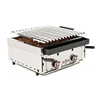 Image de Barbecue à Gaz avec Pierre Volcanique et Grille Inoxydable Côtelée Réglable - - - Acier inoxydable4 brûleurs 370x600x260mm