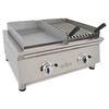 Image de Frytop à Gaz en Acier Rectifié + Barbecue à Gaz 35 cm