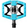 Image de Crankbrothers - Double Shot 2 Alloy Hybrid Flat & Clip-In Pedals - Pédales VTT Bleu / Noir -