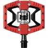 Image de Crankbrothers - Double Shot 3 Alloy Hybrid Flat & Clip-In Pedals - Pédales VTT Rouge -