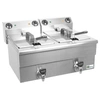 Image de Friteuse Professionnelle de Table Electrique avec Vidange 2 x 10 L