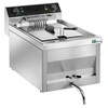 Image de Friteuse Professionnelle à Poser Electrique en Inox avec Robinet de Vidange 12 L