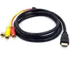 Image de HDMI mâle à 3RCA AV Composite Homme M / M Adaptateur connecteur Câble émetteur de cordon