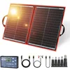 Image de DOKIO Panneau Solaire 100W 12V PLIABLE MONOcristallin AVEC INVERSEUR Solaire 2 ports USB Pour Plein air en occasion ou reconditionné