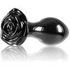 Image de Plug en verre Crystal Rose 7 x 3.2cm Noir