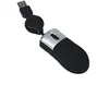 Image de Souris Filaire Mini USB Rétractable Pour ordinateur portable-Noir