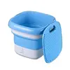 Image de Machine à laver Mini Pliable Type de canon Portable pour les voyages / dortoirs-Bleu