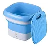 Image de Machine à laver Mini Pliable Type de canon Portable pour les voyages / dortoirs-Bleu
