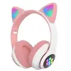 Image de Ecouteur Forme d'oreille de chat Lumières LED Pliable Universel-Rose