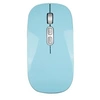 Image de Souris de jeu USB optique sans fil 2.4GHz silencieuse rechargeable 1600DPI pour PC-bleu