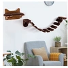 Image de arbre à chat mur d'escalade pour chat à 9 tapes couchage peluche 127 x 20 x 20 CM en bois charge 10KG