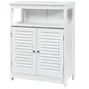 Image de meuble de rangement pour salle de bains,,blanc meuble sur pieds en bois avec placard 2 portes