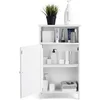 Image de Meuble de Salle de Bain avec Porte et Etagère Réglable 45 x 30 x 84 CM, Blanc