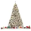 Image de Sapin de Noël Enneigé Artificiel 225 CM, 450 LED et 1010 Branches, Matériel PVC