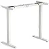 Image de bureau assis-debout giantex électrique à 2 moteurs, cadre de bureau avec largeur et hauteur réglables et commande à mémoire, blanc