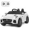 Image de Voiture Electrique 12V pour Enfants 3-8 Ans, avec Télécommande 2.4G, Suspension à Ressorts et 2 Portes Verrouillables Blanc