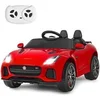 Image de Voiture Electrique 12V pour Enfants 3-8 Ans, avec Télécommande 2.4G, Suspension à Ressorts et 2 Portes Verrouillables Rouge