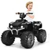 Image de Quad Electrique 12V pour Enfants 3-7 Ans, avec Lumière, Musiques et Histoires, 104x67x74cm, pour Différents Terrains Noir
