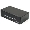 Image de StarTech.com Switch KVM double affichage DisplayPort 4K 60 Hz à 4 ports avec hub USB 2.0 intégré en occasion ou reconditionné