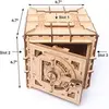 Image de Mécanique 3D Puzzle en bois Safe Kit argent Les banques en bois Casse-tête IQ Game