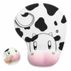 Image de Vache mignonne antidérapage tapis de souris tapis avec support de poignet de gel pour ordinateur portable PCMacbook