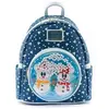 Image de Sac à dos fille Loungefly Disney Snowman Mickey Minnie Bleu 22,5x26,25x11,25 cm 671803382763