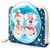 Image de Portefeuille fille Loungefly Disney Snowman Mickey Minnie Bleu 12,5x10 cm 671803382770