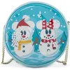 Image de Sac bandoulière fille Loungefly Disney Snowman Mickey Minnie Bleu 17,5x17,5x6 cm 671803382817