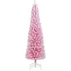 Image de Sapin de Noël Artificiel Rose 180 cm, Arbre de Noël Floqué de Neige, 460 Branches