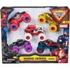Image de Monster Jam Marvel - Pack De 5 Vehicules Die-cast 1:64 Pour Enfant