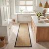 Image de SAFAVIEH Tapis en Fibres Naturelles Salon, Salle à Manger, Chambre à Coucher - Natural Fiber Collection, Tapis à Poil Court, Naturel et Noir, 76 X 305 cm en occasion ou reconditionné