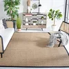 Image de SAFAVIEH Tapis en Fibres Naturelles Salon, Salle à Manger, Chambre à Coucher - Natural Fiber Collection, Tapis à Poil Court, Naturel et Noir, 183 X 183 cm en occasion ou reconditionné