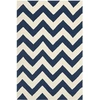 Image de Safavieh, Tapis Tufté a la main, CHT715C, Bleu foncé / Ivoire, 121 X 182 cm