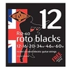 Image de Rotosound R12-60 Roto Blacks - Jeu de cordes guitare électrique - 12-60