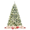 Image de Sapin noel artificiel lumineux à charnière floquée avec 550 lumières led 230cm