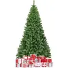 Image de Sapin de Noël 225CM, Aiguilles en PVC avec 1346 Branches Pied Métallique, Vert