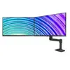 Image de LX - Kit de montage (bras articulé, extension, base, pince de bureau 2 pièces, arc double affichage, 2 pivots, poteau 8") - pour 2 écrans LCD -