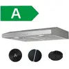 Image de - Hotte aspirante slim - Eclairage LED - Acier inoxydable - 60 cm