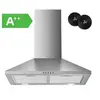 Image de - Hotte aspirante murale 60cm - Acier inoxydable - 3 vitesses - Argenté