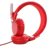 Image de Casque DJ Bass avec microphone 3,5 mm filaire sur l'oreille écouteurs stéréo pliable rouge