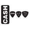 Image de Jim JCPT04H Boite en Metal de 6 Motif Johnny Cash Bold Heavy Médiators