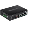 Image de TI-PG62 - Commutateur - non géré - 4 x 10/100/1000 (PoE+) + 1 x SFP Gigabit partagé + 1 x Gigabit SFP + 1 x 10/100/1000 partagé - Montage sur rail