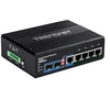 Image de TI-UPG62 - Commutateur - non géré - 4 x 10/100/1000 (PoE+) + 2 x Gigabit SFP - Montage sur rail DIN, fixation murale - PoE+ (240 W) - Tension CC -