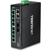 Image de TI-PG102 - Commutateur - non géré - 8 x 10/100/1000 (PoE+) + 2 x SFP Gigabit combiné - Montage sur rail DIN, fixation murale - PoE+ (240 W) - Tension