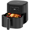 Image de Friteuse à air Iceagle 6,5L XL, Noir, intérieur métal, 1700W, 8 programmes, écran numérique