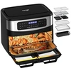 Image de Friteuse sans huile 2 chambres 12L 2600W XXL Vitre 10 programmes Numérique Noir