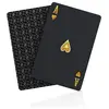 Image de BIERDORF SolarMatrix Jeux de Cartes Poker - Etanches en Plastique Diamond Noir Nouveauté Jeu de Cartes 54, Playing Cards