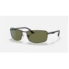 Image de Ray-Ban - RB3498 - Lunettes de soleil T61 - Black - Green Polarized