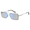 Image de lunettes de soleil 6093/SKB7/5x unisexe argent avec lentille bleue